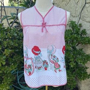 VTG 80s Polka Dot Cottagecore Top with Bow Detail